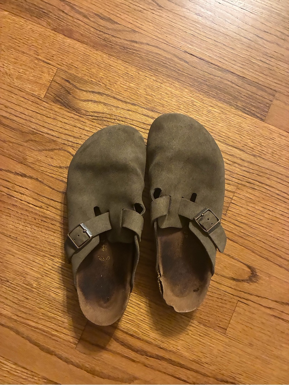 Men's Suede Slip-On Clog with Buckle - O